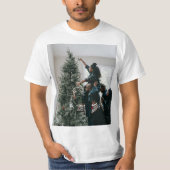 Persoonlijke kerstfoto met tweeledige serie t-shirt (Voorkant)