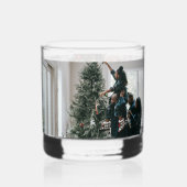 Persoonlijke kerstfoto met tweeledige serie whisky glas (Voorkant)