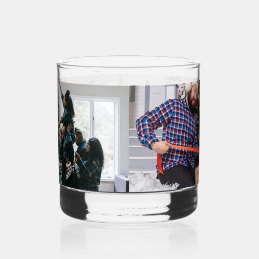 Persoonlijke kerstfoto met tweeledige serie whisky glas (Links)