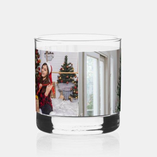 Persoonlijke kerstfoto met tweeledige serie whisky glas (Rechts)