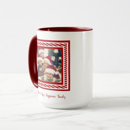 Persoonlijke kerstfoto mok (Voorkant links)