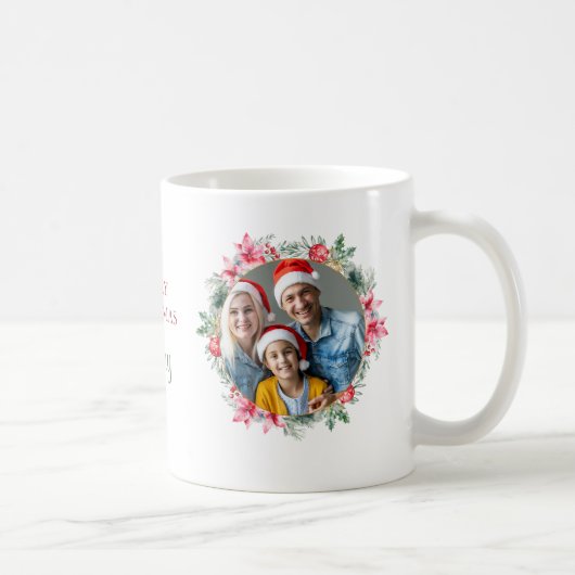 Persoonlijke kerstfoto mok voor het gezin (Rechts)