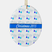 Persoonlijke kerstfoto-Ornament Sjabloon Keramisch Ornament (Rechts)