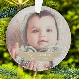 Persoonlijke kerstfoto van Baby Ornament