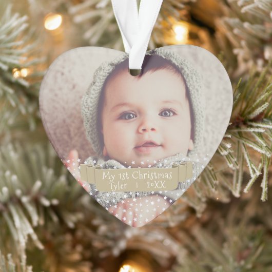 Persoonlijke kerstfoto van Baby Ornament (Boom)