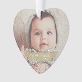 Persoonlijke kerstfoto van Baby Ornament (voorkant)