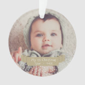 Persoonlijke kerstfoto van Baby Ornament (voorkant)