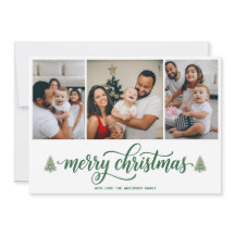 Persoonlijke kerstfoto van het gezin & gezinstekst