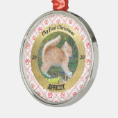 Persoonlijke kerstfoto van Kitten Metalen Ornament (Links)