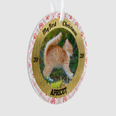 Persoonlijke kerstfoto van Kitten Ornament (voorkant)