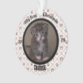 Persoonlijke kerstfoto van Kitten Ornament (voorkant)