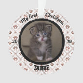 Persoonlijke kerstfoto van Kitten Ornament (voorkant)