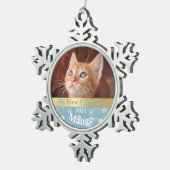 Persoonlijke kerstfoto van Kitten Tin Sneeuwvlok Ornament (Rechts)