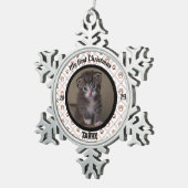 Persoonlijke kerstfoto van Kitten Tin Sneeuwvlok Ornament (Rechts)