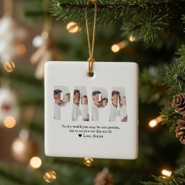 Persoonlijke Kerstfoto van Papa | Beste Papa Keramisch Ornament