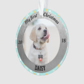 Persoonlijke kerstfoto van Puppy Ornament (voorkant)