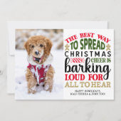 Persoonlijke Kerstfoto van uw Hond Aangepaste Foto Feestdagenkaart (Voorkant)