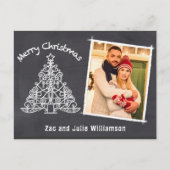 Persoonlijke kerstfoto voor Chalkboard Briefkaart (Voorkant)