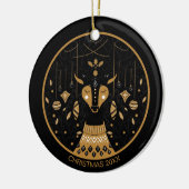 Persoonlijke kerstfoto voor rendieren keramisch ornament (Links)