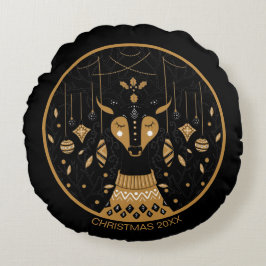 Persoonlijke kerstfoto voor rendieren rond kussen