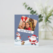  persoonlijke kerstfotokaart briefkaart (Staand voorkant)