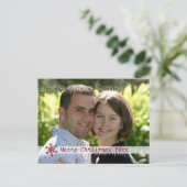 Persoonlijke kerstfotokaart feestdagenkaart (Staand voorkant)