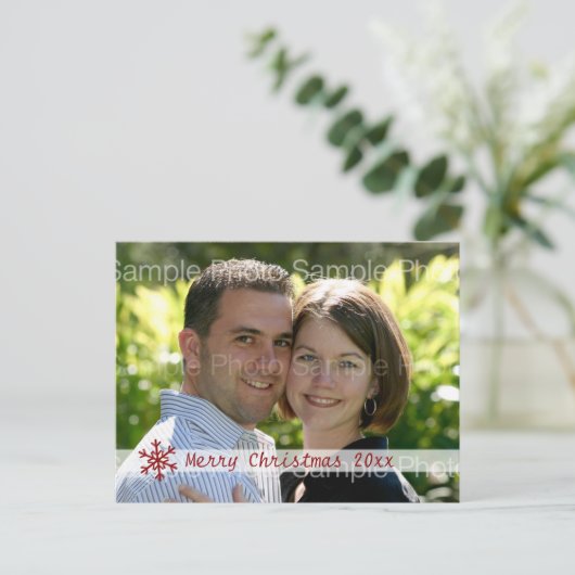 Persoonlijke kerstfotokaart feestdagenkaart (Staand voorkant)