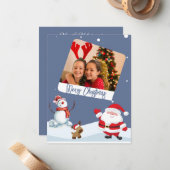  persoonlijke kerstfotokaart notitiekaartje (Voorkant / Achterkant in situ)