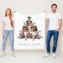 Persoonlijke kerstfoto's boom fleece deken