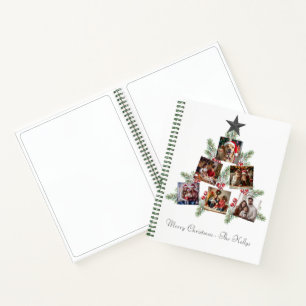 Persoonlijke kerstfoto's boom notitieboek