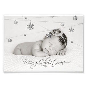 Persoonlijke kerstfoto's en kalligrafie foto afdruk