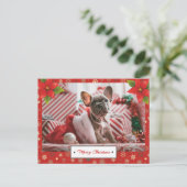 Persoonlijke kerstfoto's Feestdagen Briefkaart (Staand voorkant)