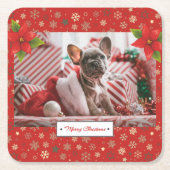 Persoonlijke kerstfoto's Feestdagen Kartonnen Onderzetters (Voorkant)