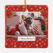 Persoonlijke kerstfoto's Feestdagen Keramisch Ornament (Voorkant)