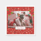 Persoonlijke kerstfoto's Feestdagen Servet (Voorkant)