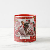 Persoonlijke kerstfoto's Feestdagen Tweekleurige Koffiemok (Center)