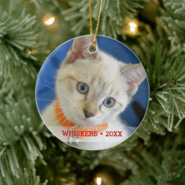 Persoonlijke kerstfoto's met wieltjes keramisch ornament