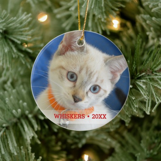 Persoonlijke kerstfoto's met wieltjes keramisch ornament (Boom)