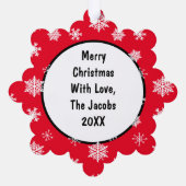 Persoonlijke kerstfoto's ornament kaart (Achterkant)