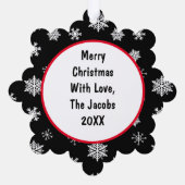 Persoonlijke kerstfoto's ornament kaart (Achterkant)