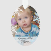 Persoonlijke kerstfoto's voor kinderen ornament (voorkant)