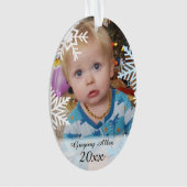 Persoonlijke kerstfoto's voor kinderen ornament (voorkant)