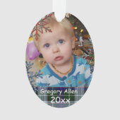 Persoonlijke kerstfoto's voor kinderen ornament (voorkant)