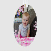 Persoonlijke kerstfoto's voor kinderen ornament (voorkant)