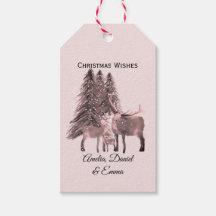 Persoonlijke Kerstgeschenklabels voor een Hertenge