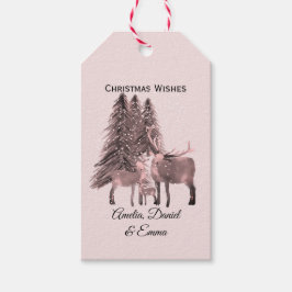 Persoonlijke Kerstgeschenklabels voor een Hertenge Cadeaulabel