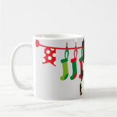Persoonlijke Kerstgrens Collie Koffiemok (Links)