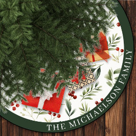 Persoonlijke Kerstgroen & Rode Bessen Kerstboom Rok