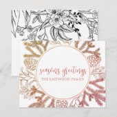 Persoonlijke kerstgroet op kerstkaart notitiekaartje (Voorkant / Achterkant)