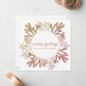 Persoonlijke kerstgroet op kerstkaart notitiekaartje (Voorkant / Achterkant in situ)